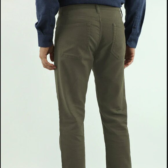 Jachs 32x30 Men's 5 Pocket Commuter Straight Stretch Casual Olive Pants - Picture 2 of 6